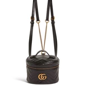 GUCCI Marmont Matelasse GG Mini Backpack Quilted Calfskin Leather Authentic NEW